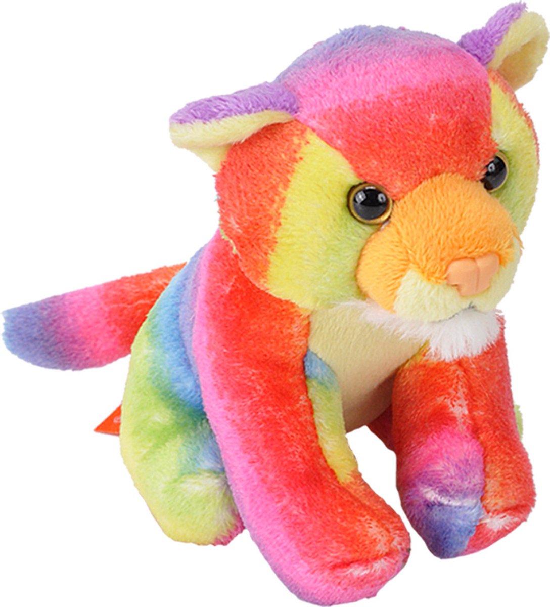 Wild Republic Knuffeltijger Pocketkins Regenboog 17 Cm Pluche