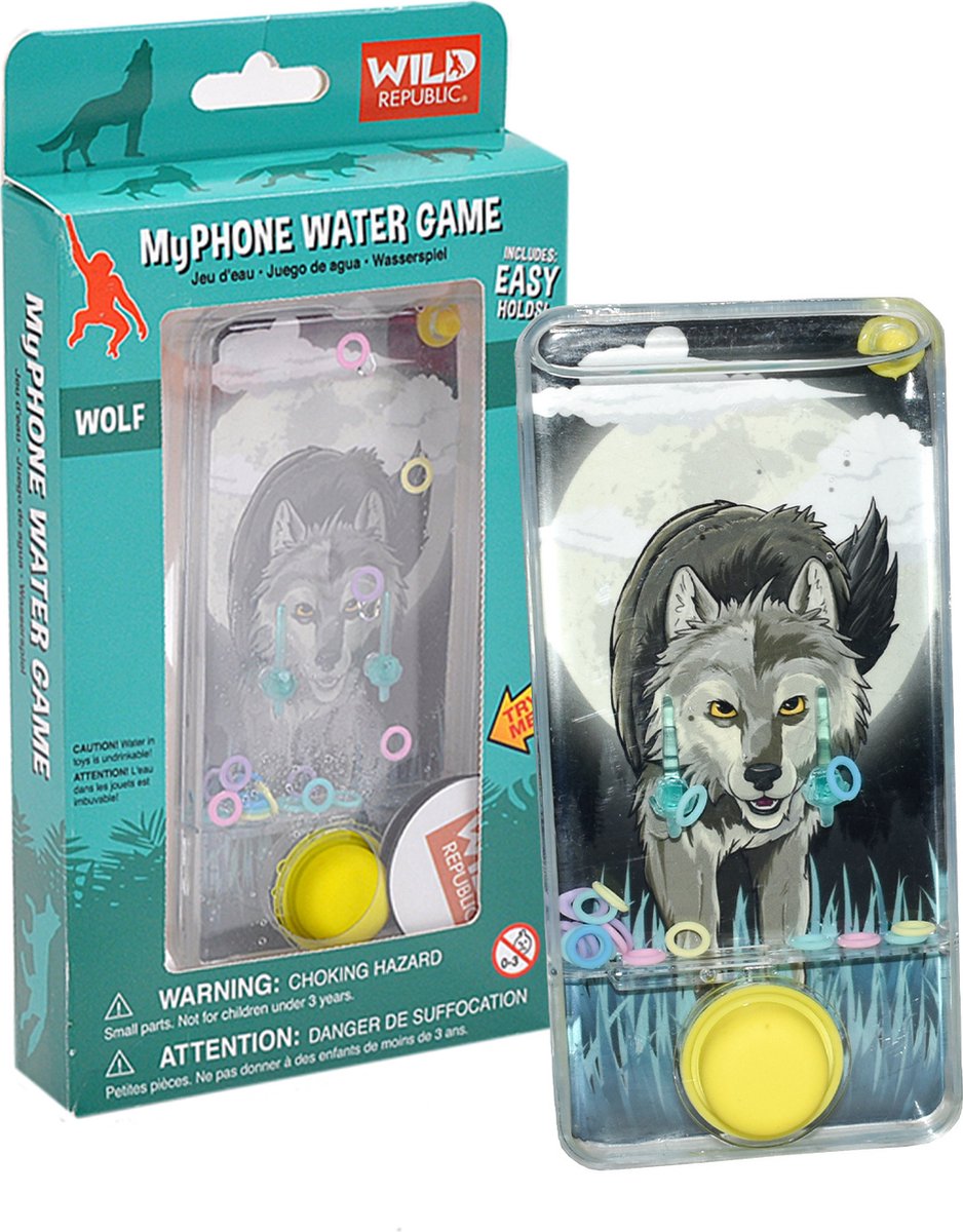 Wild Republic Waterspel Myphone Wolf Junior 13 X 6 Cm Grijs