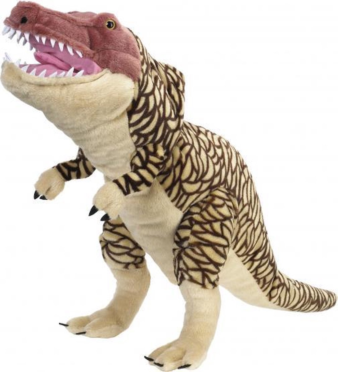 handpop NHM T-Rex 75 cm pluche bruin