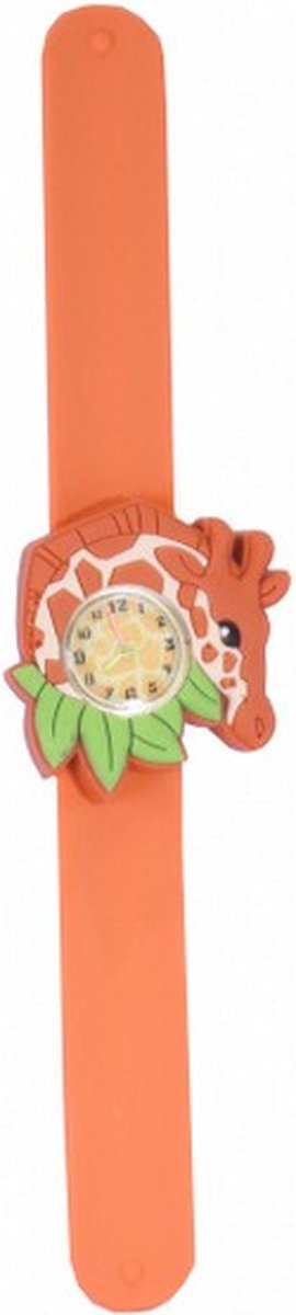 klaparmband horloge giraffe junior 22,5 cm siliconen