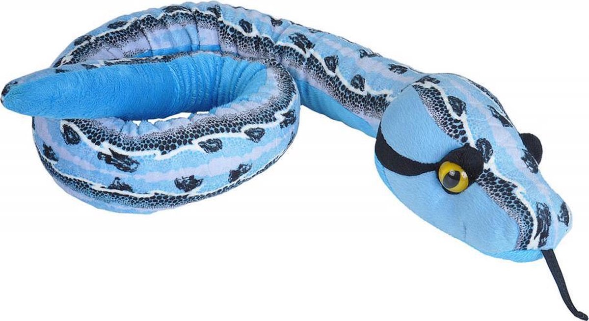 knuffel Slipstream slang 137 cm pluche blauw