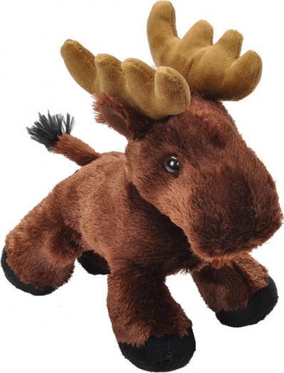 knuffel eland junior 18 cm pluche bruin