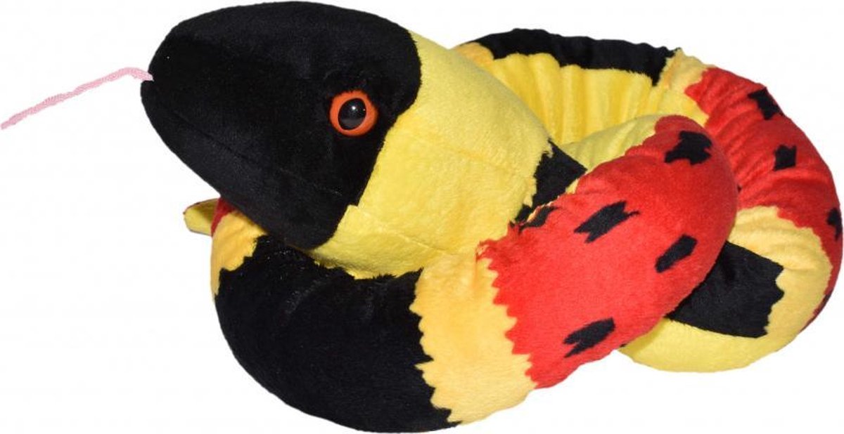 knuffel koraalslang junior 137 cm pluche zwart