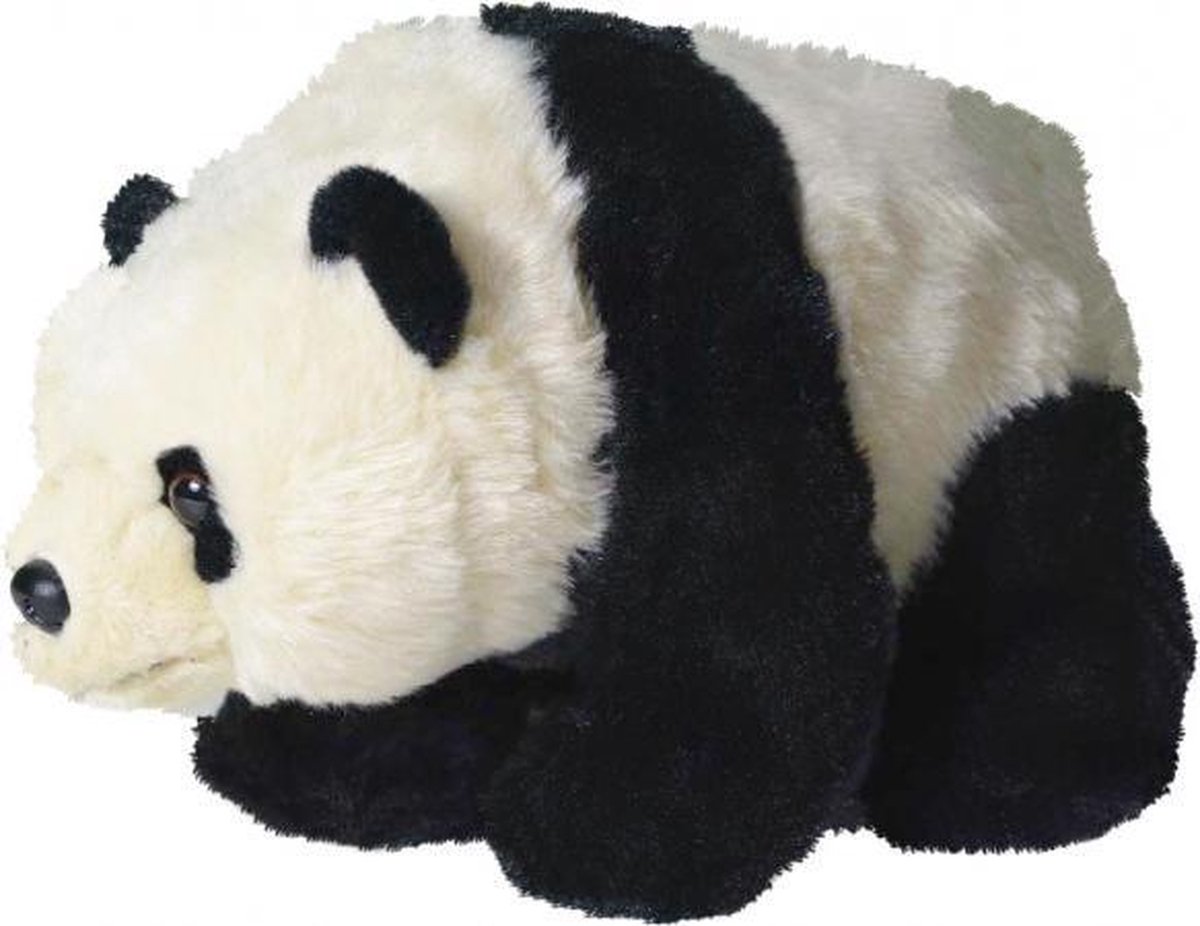 knuffel panda 25 cm junior pluche zwart/wit