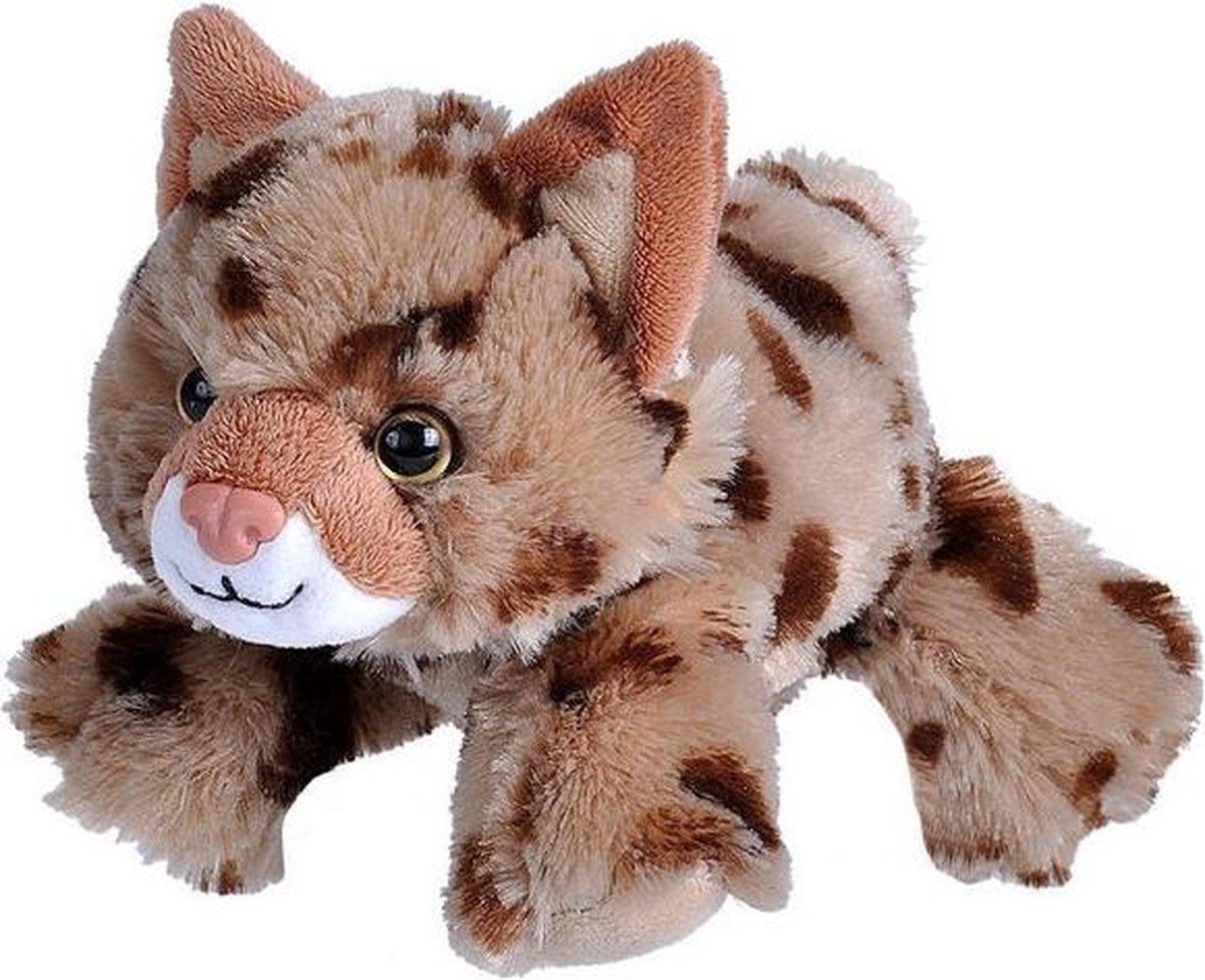 knuffel panter junior 18 cm pluche bruin