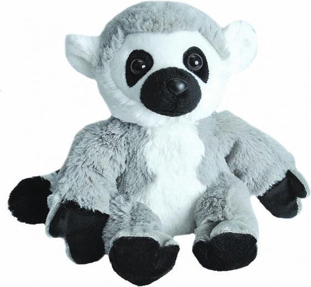 knuffel ringstaart maki junior 18 cm pluche grijs