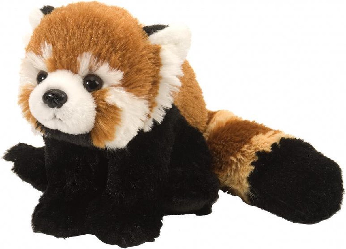 knuffel rode panda 20 cm pluche bruin/zwart