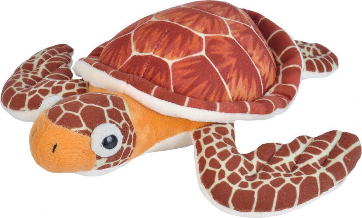 knuffel schildpad junior 30 cm pluche bruin