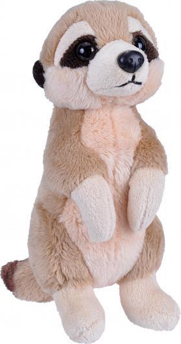 knuffel stokstaartje junior 13 cm pluche bruin