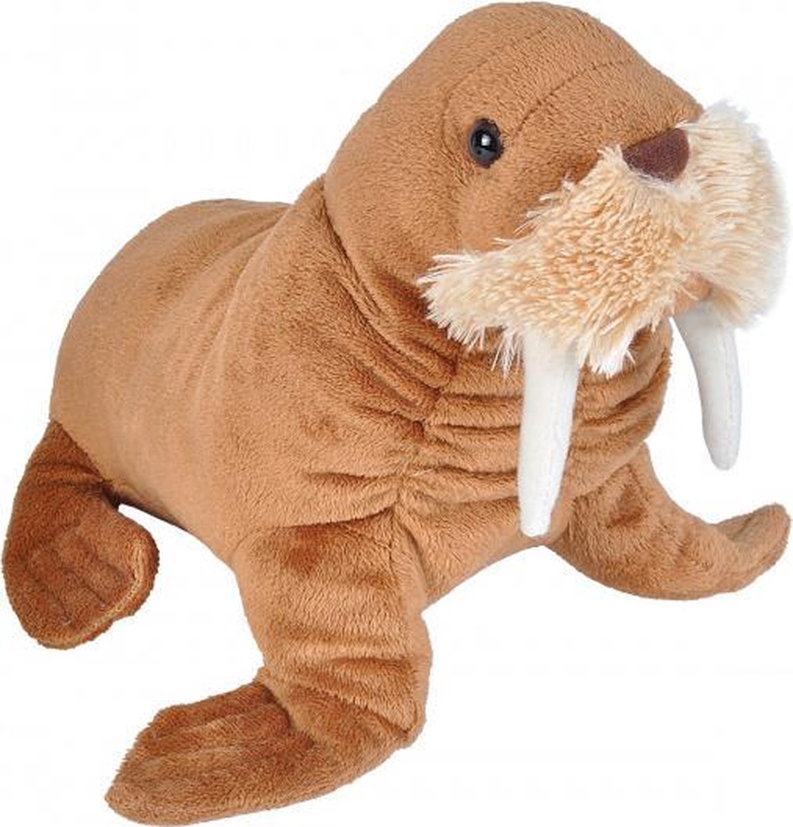 knuffel walrus junior 20 cm pluche bruin