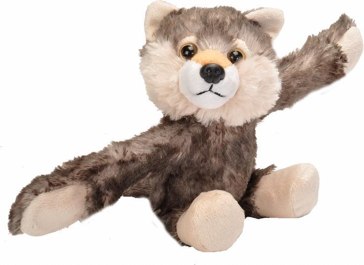 knuffel wolf junior 20 cm pluche grijs