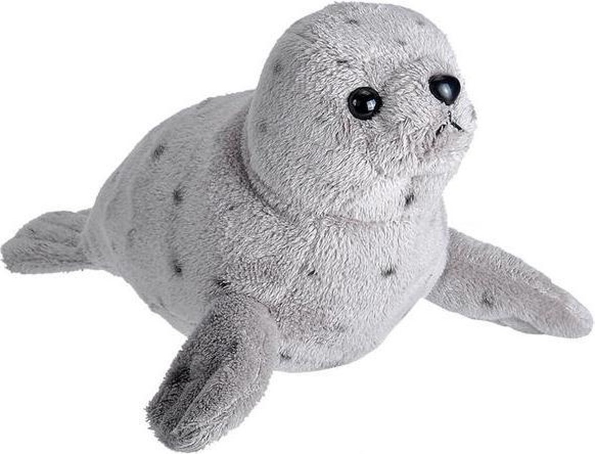 knuffel zeehond 20 cm pluche grijs