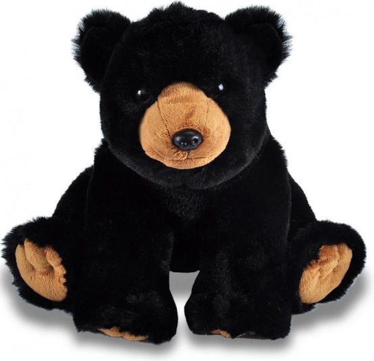 knuffelbeer junior 30 cm pluche zwart/bruin