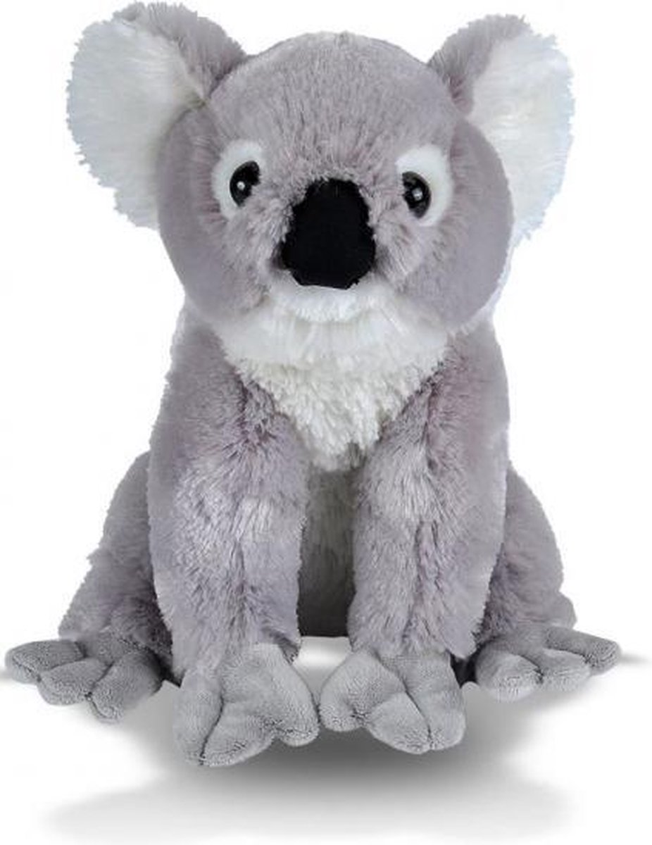 knuffelkoala junior 30 cm pluche grijs/wit