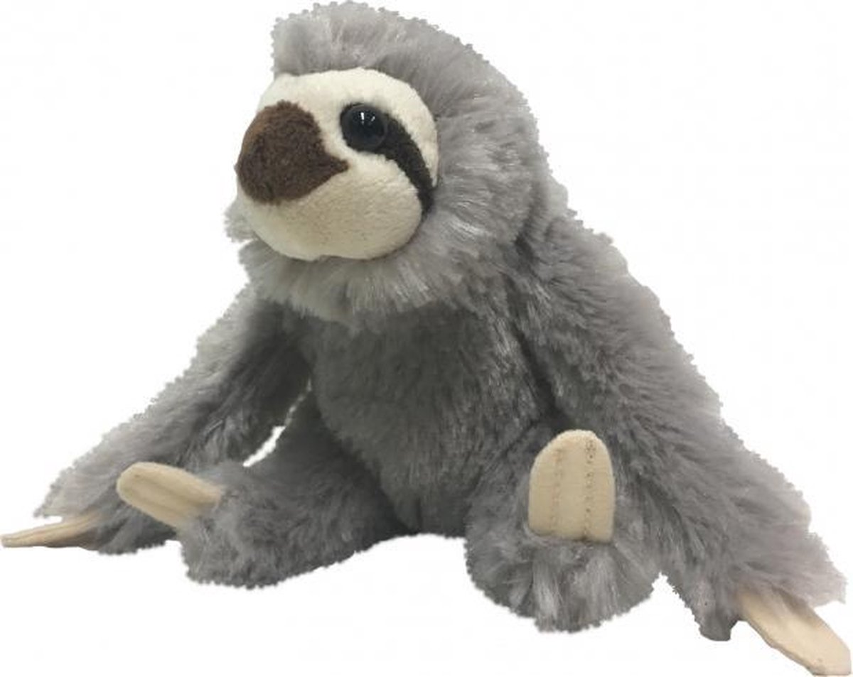 knuffelluiaard Lilkins junior 13 cm pluche grijs