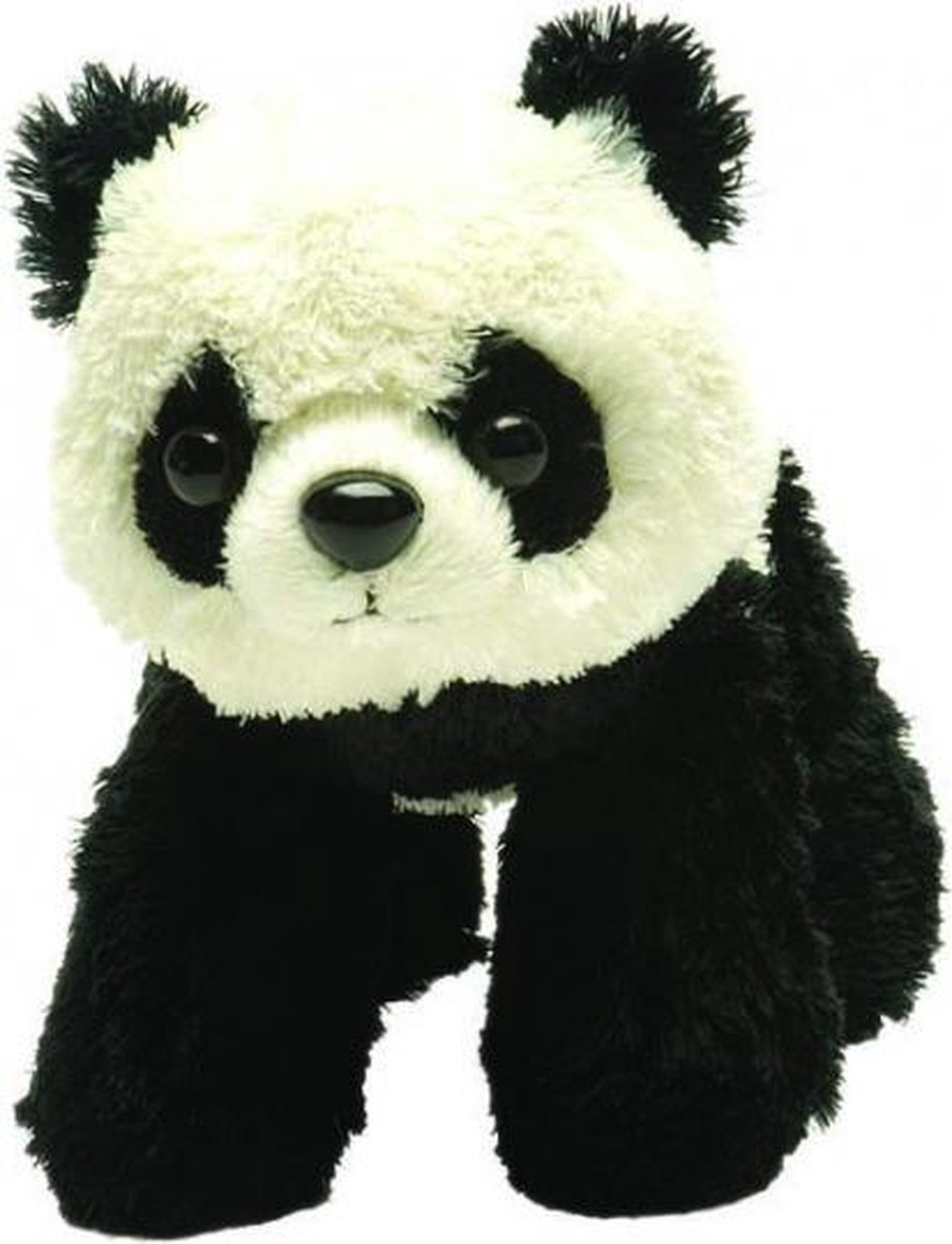 knuffelpanda junior 18 cm pluche zwart/wit