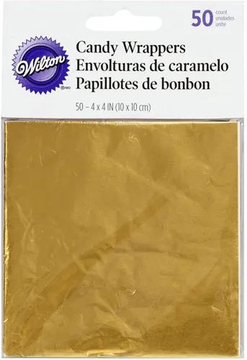 Wilton - Folie Wrappers - Goud - pk/50