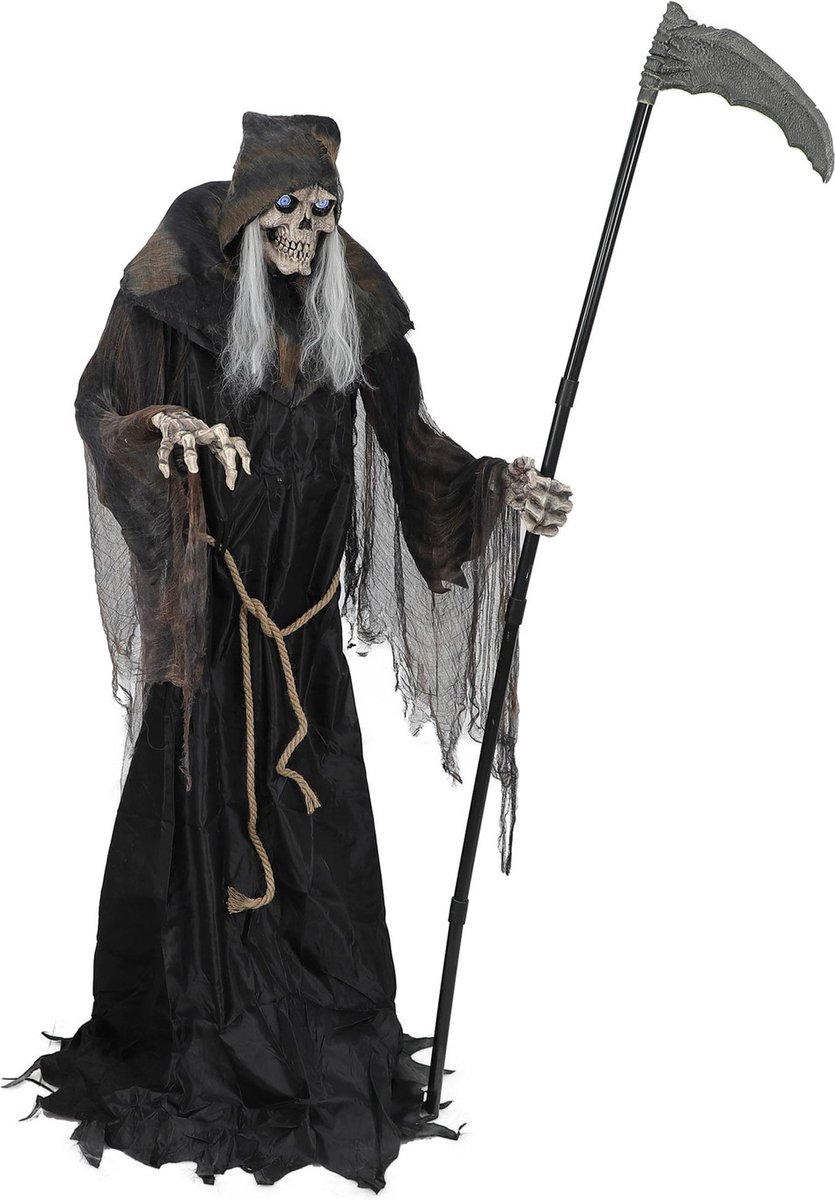 Halloween pop - Reaper met laser ogen  - 183cm - bekijk de video