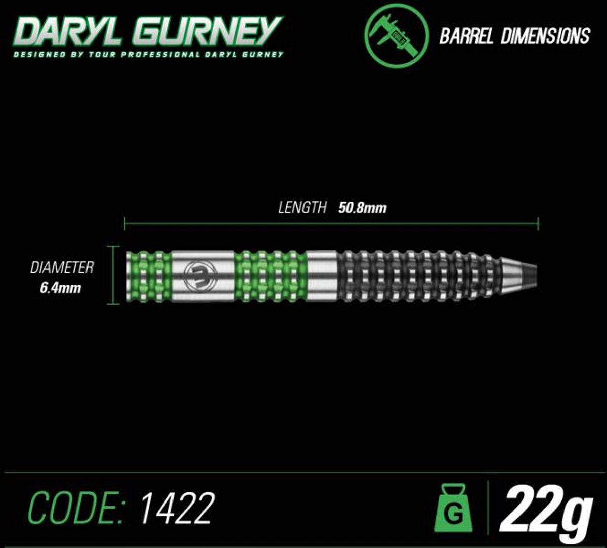 Daryl Gurney 90% Tungsten green