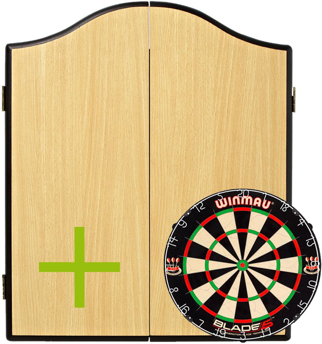 Dartkabinet Beech + Blade 5 Dartbord