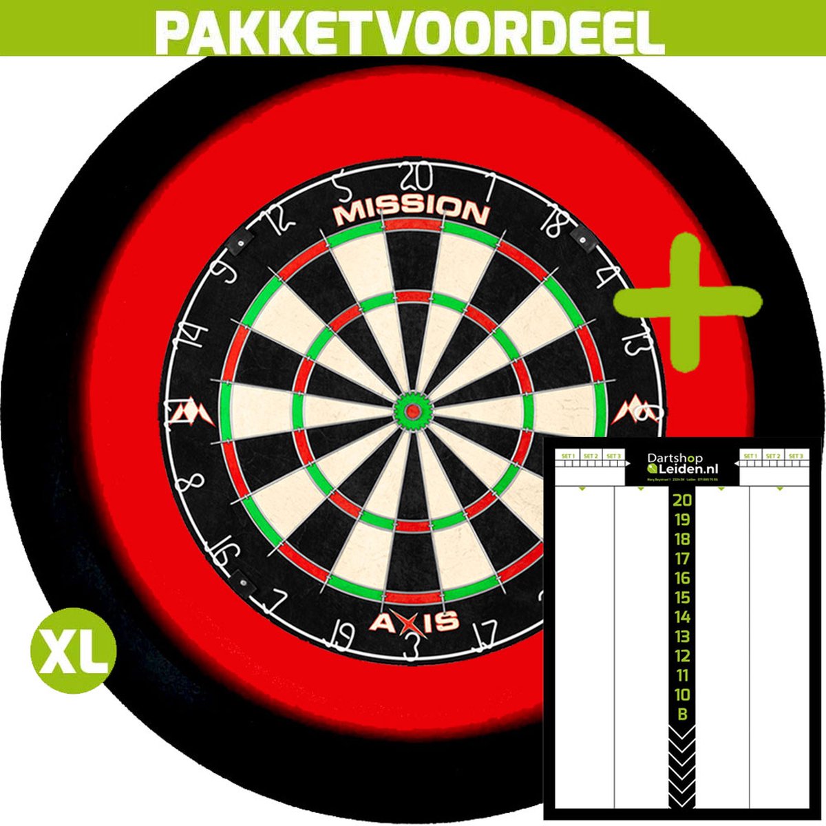 Winmau Blade 6 Dartbord + Dartbordverlichting Basic (Zwart) + Dart Scorebord Deluxe (42*30)