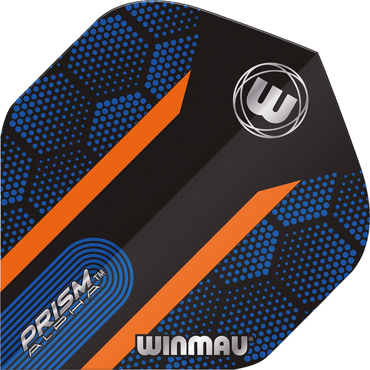 Winmau Prism Alpha Blue & Orange Hexagon