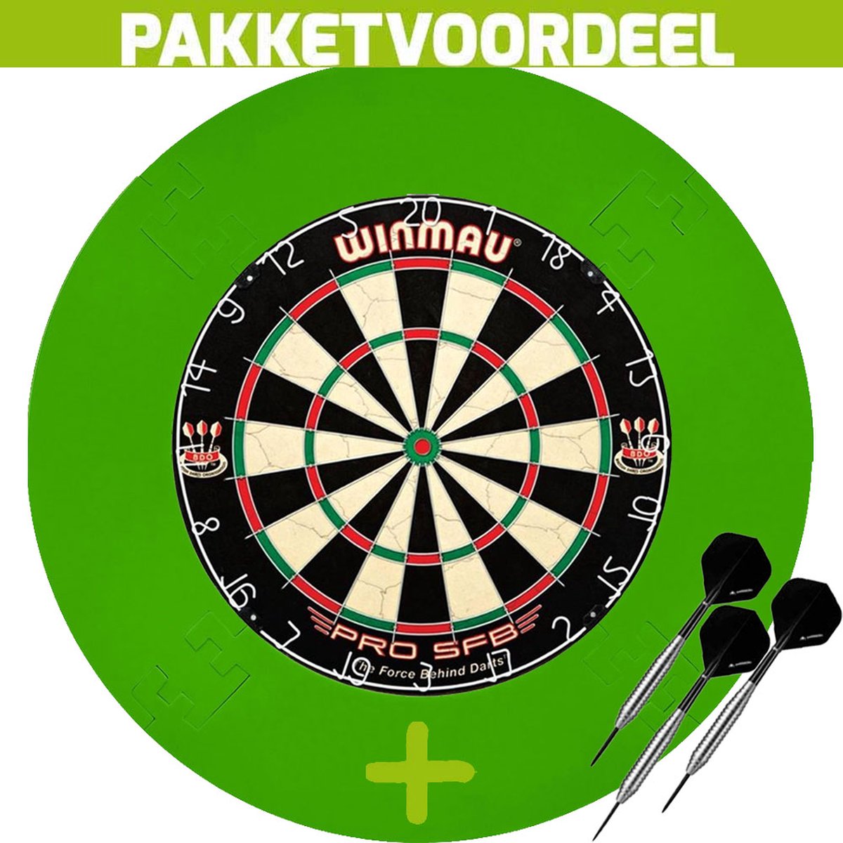 Winmau Pro SFB + EVA Surround (Groen) + 1 Set Brass Darts