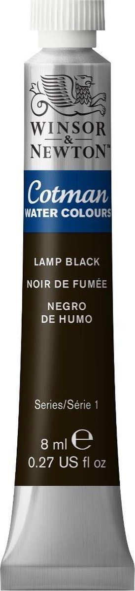 W&N Cotman Aquarelverf 8 ml Lamp Black