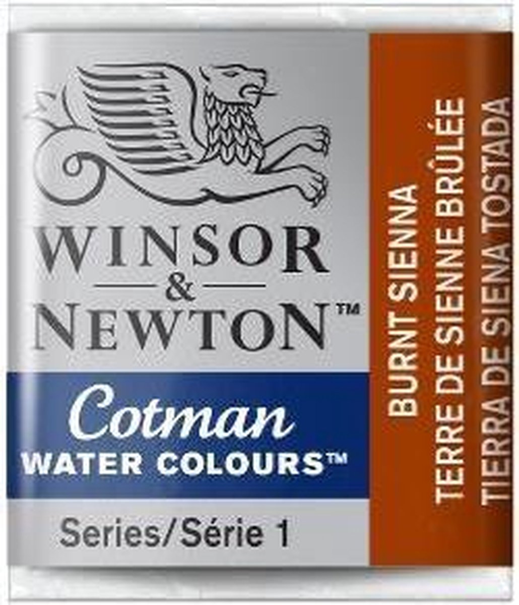 W&N Cotman Aquarelverf Half Napje Burnt Sienna