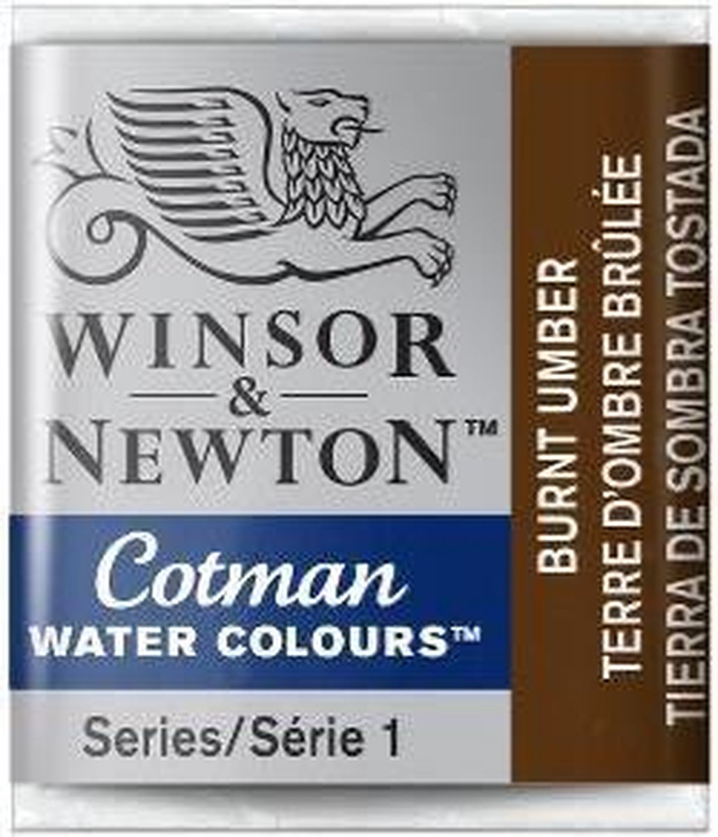 W&N Cotman Aquarelverf Half Napje Burnt Umber