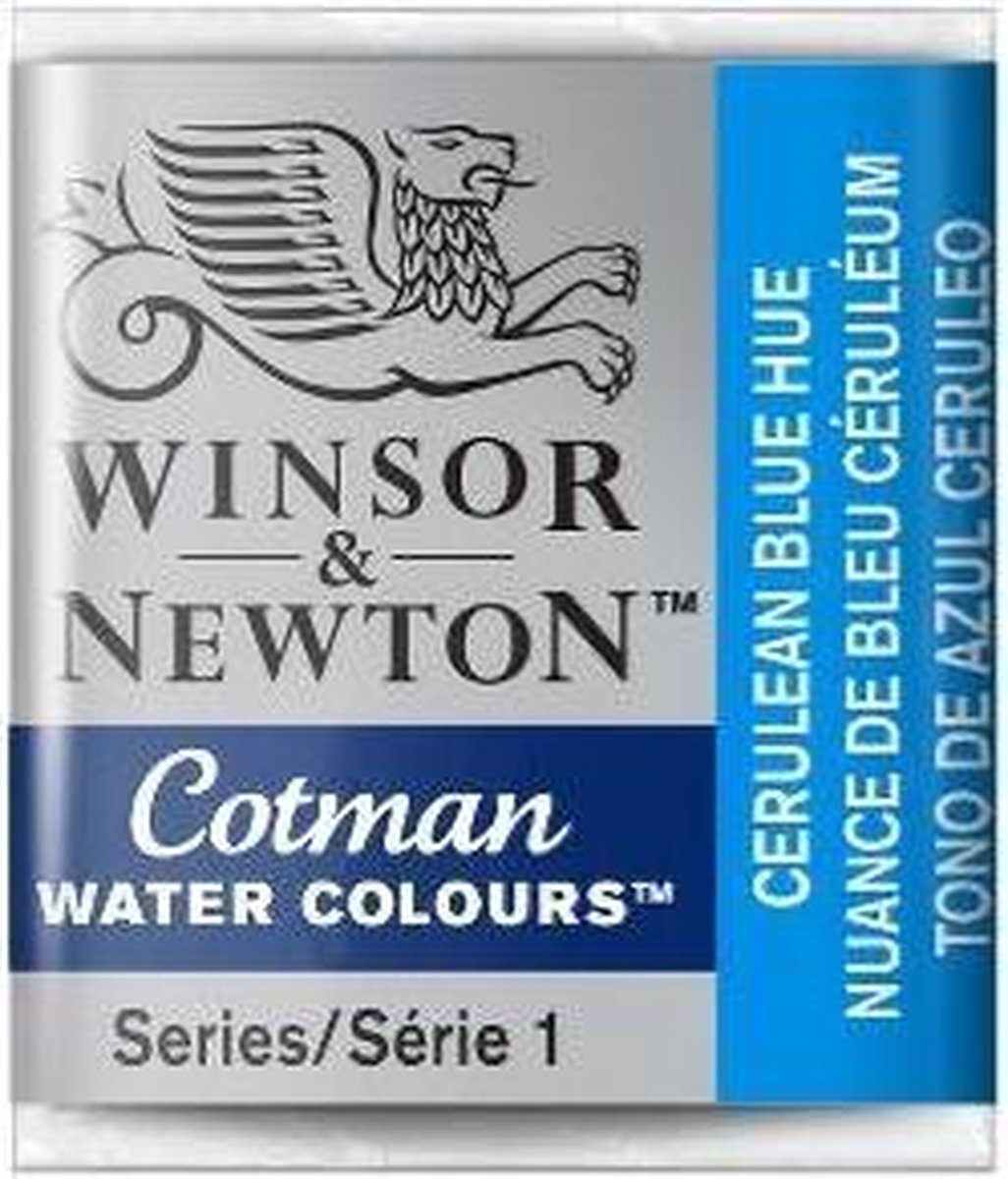 W&N Cotman Aquarelverf Half Napje Cerun Blue Hue