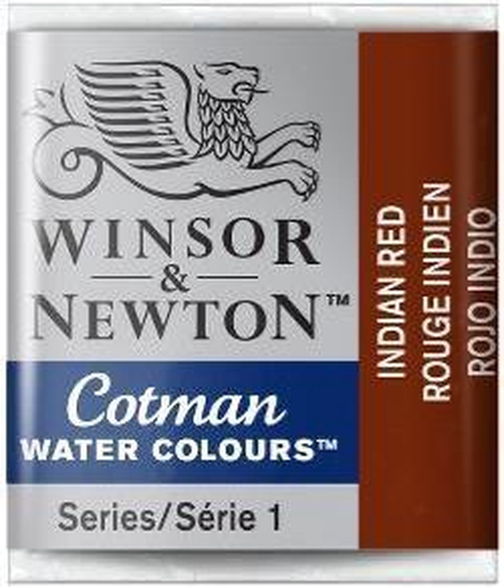 W&N Cotman Aquarelverf Half Napje Indian Red