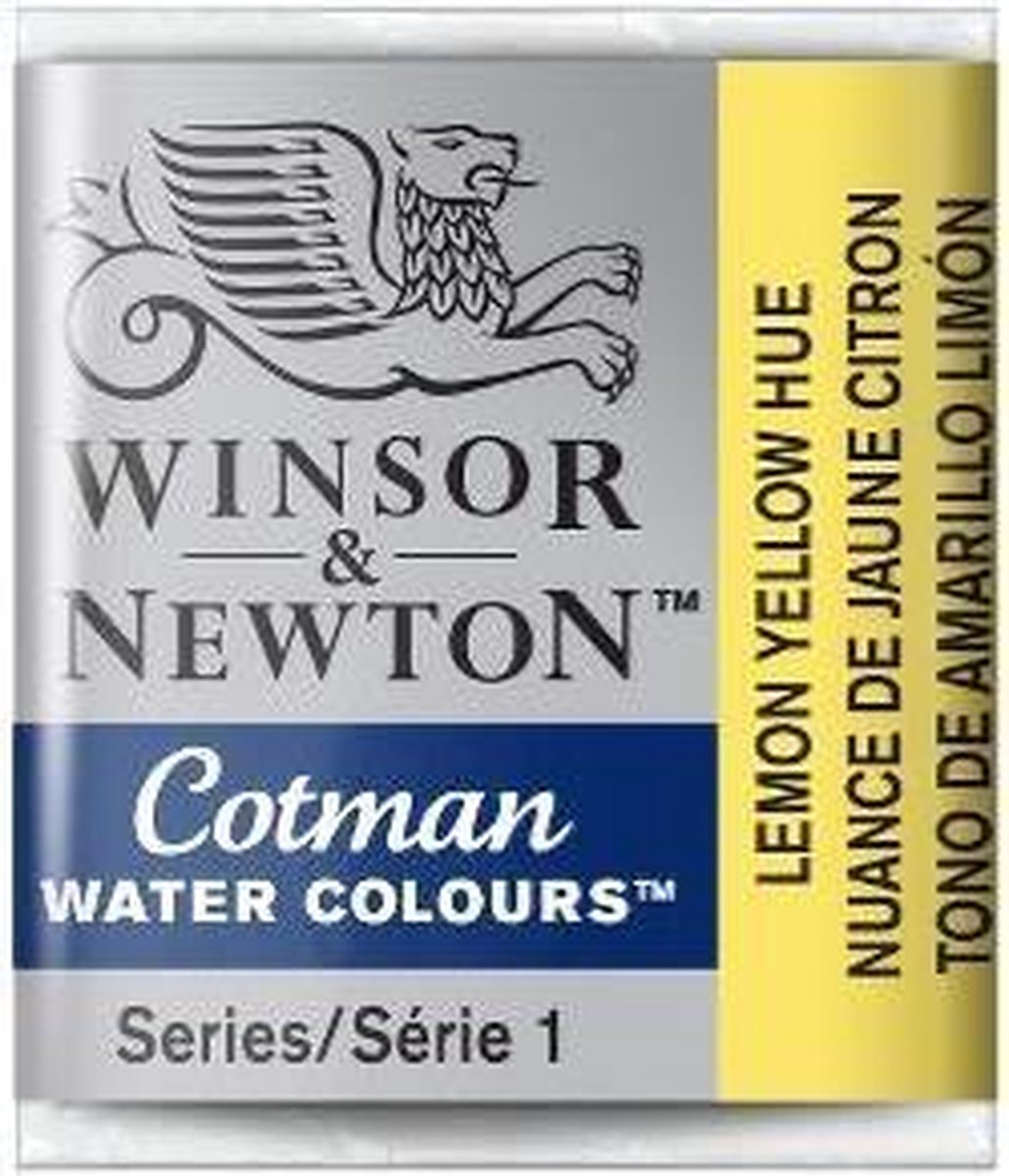 W&N Cotman Aquarelverf Half Napje Lemon Yellow Hue