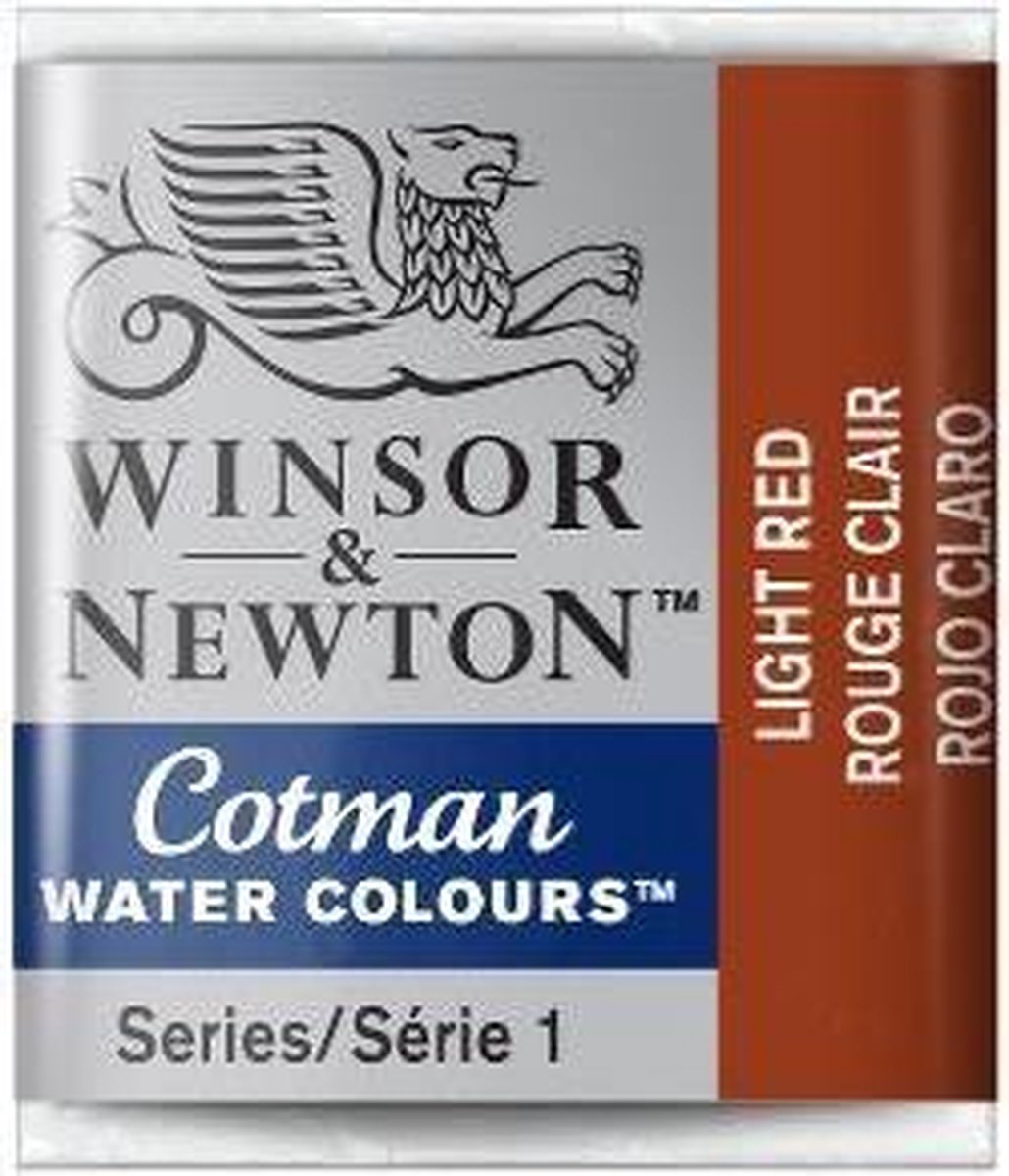 W&N Cotman Aquarelverf Half Napje Light Red