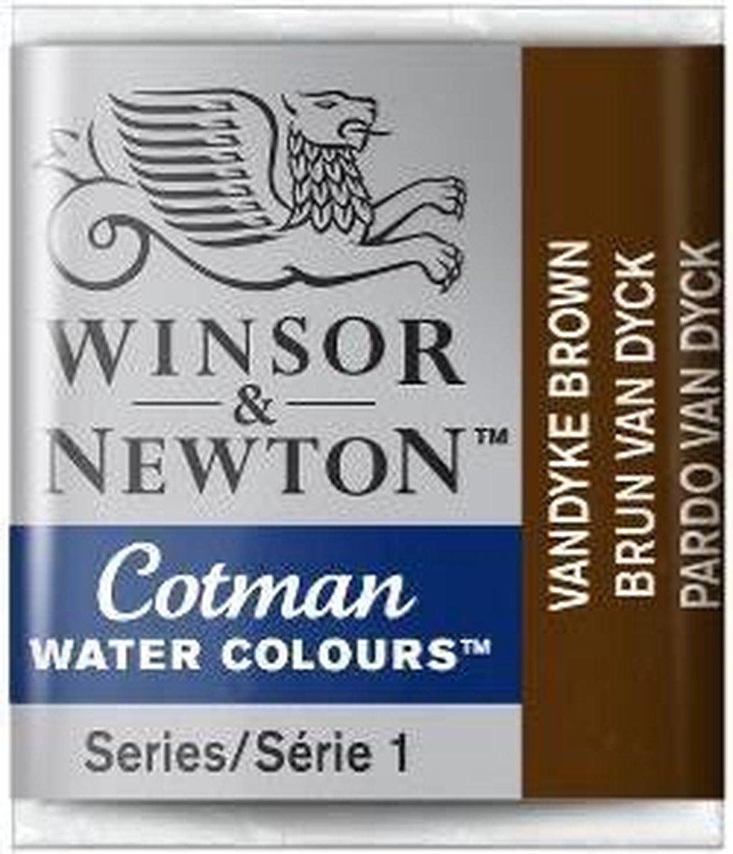 W&N Cotman Waterverf Half Napje VANDYKE BROW