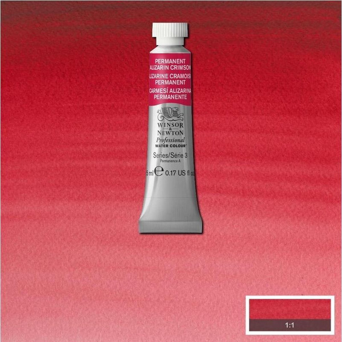 W&N Professional Water Colour Tube - 5 ml Permanent Alizarin Crimson