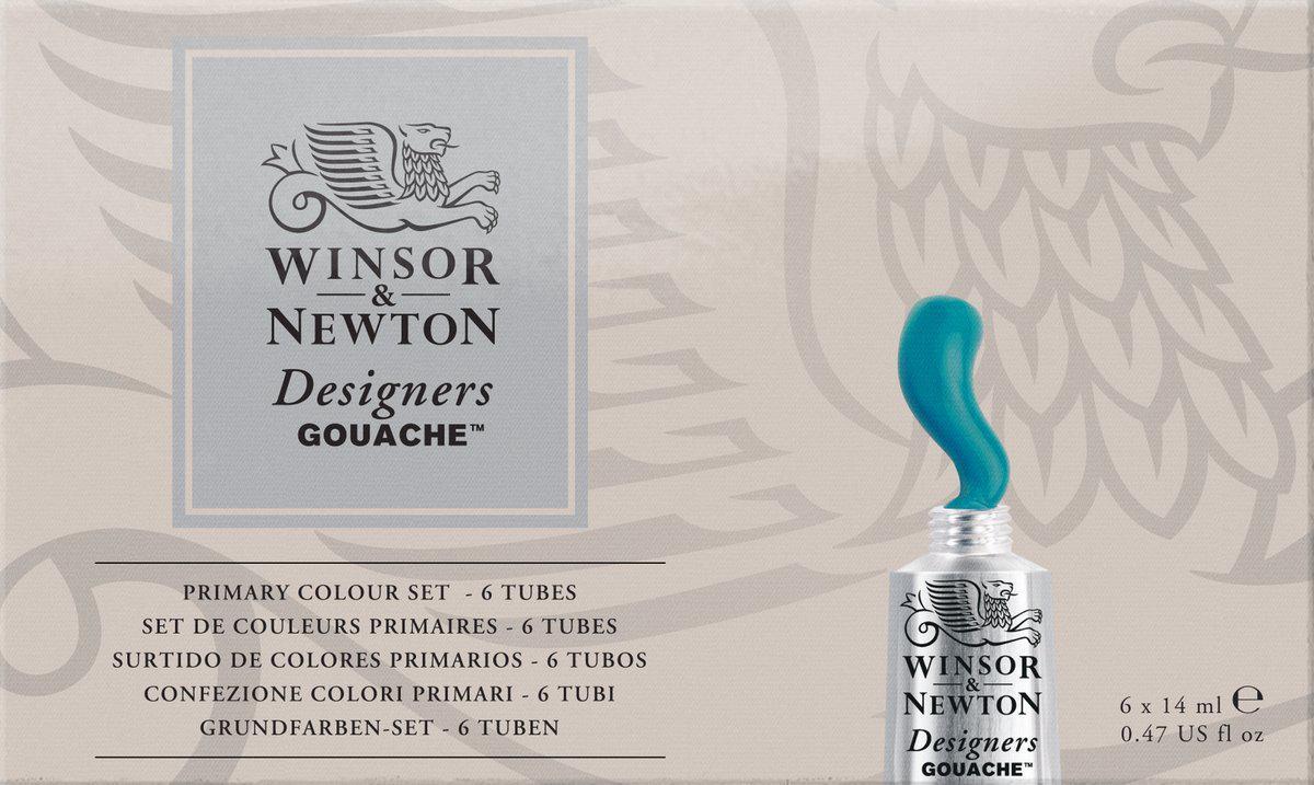 Winsor & Newton Desginers Gouache Primary Set 6 tubes x 14ml