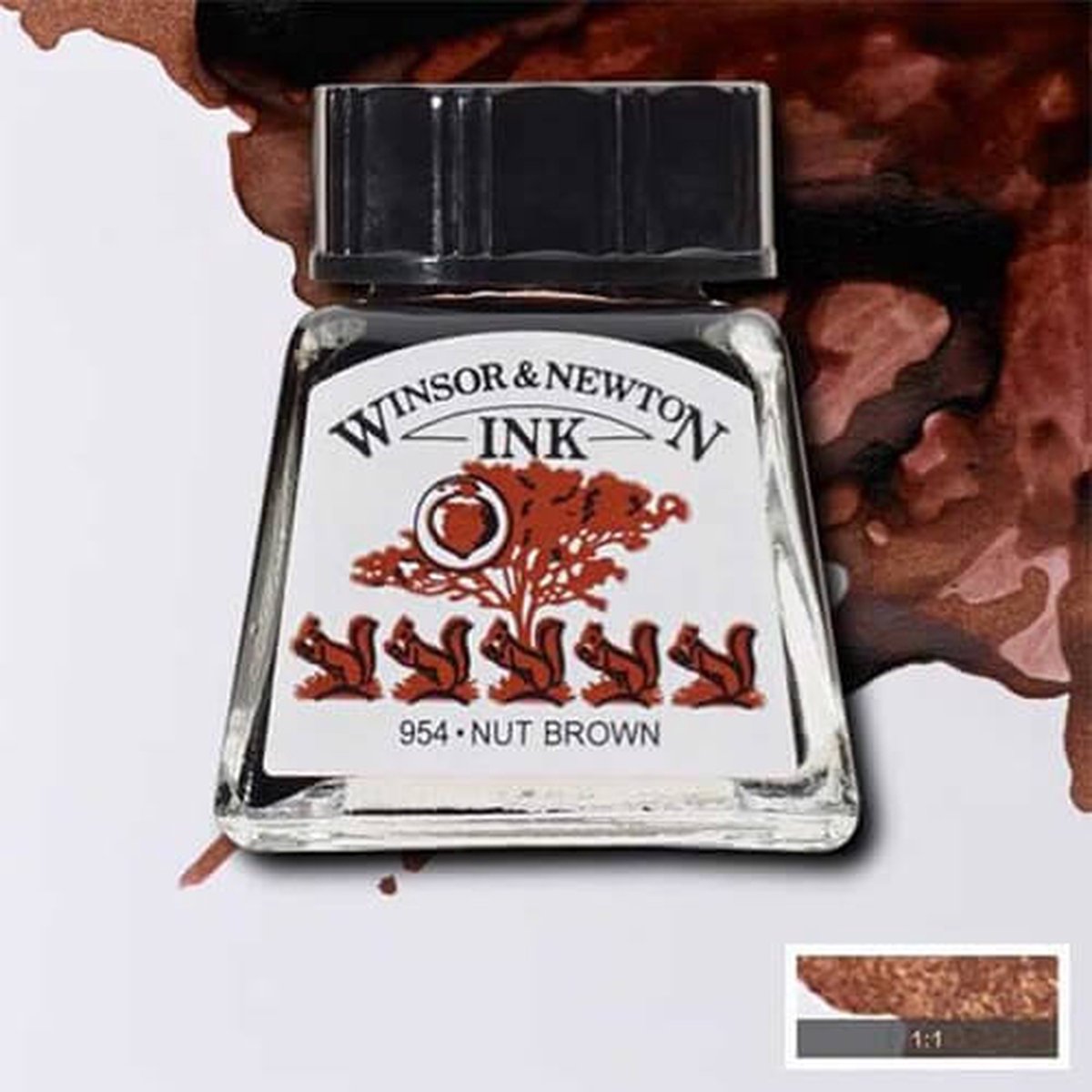 Winsor & Newton Drawing Ink Nut Brown 14ml