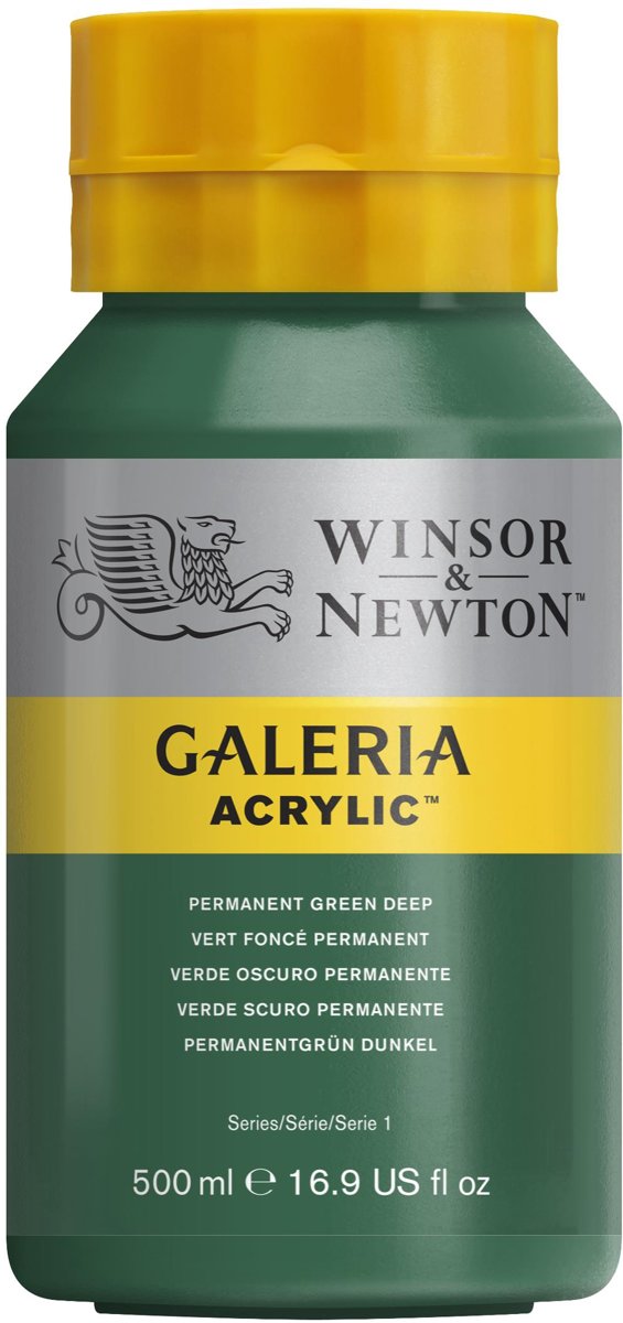 Winsor & Newton Galeria Acryl 500ml Permanent Green Deep