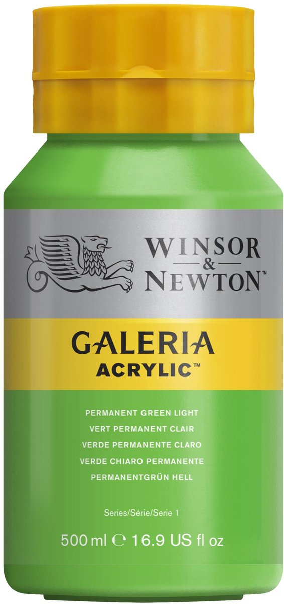 Winsor & Newton Galeria Acryl 500ml Permanent Green Light