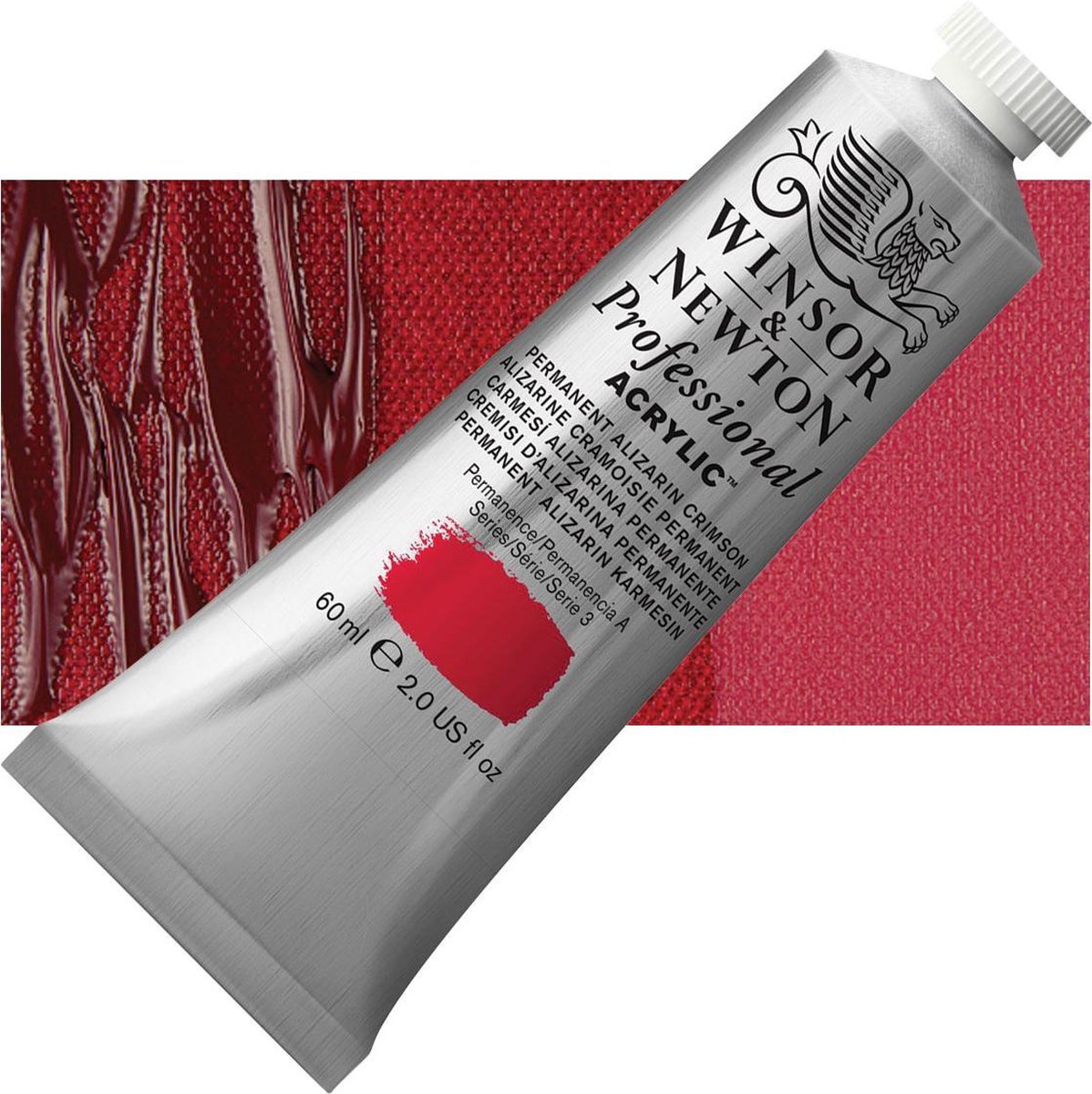 Winsor & Newton Professional Acrylic Tube - Permanent Alizarin Crimson (466) 60 ml