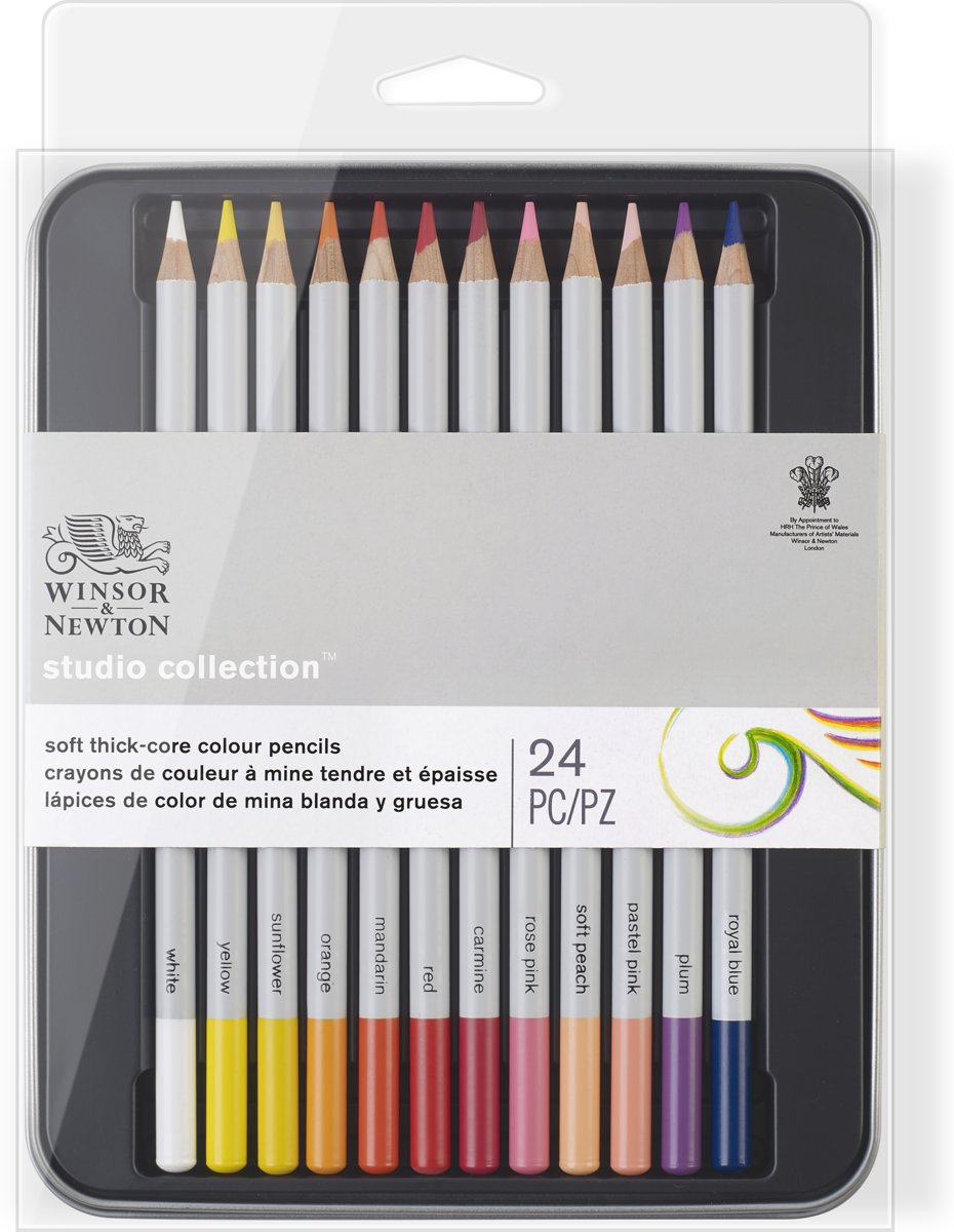 Winsor & Newton Studio Collection Soft thick-core Kleurpotloden 24 stuks