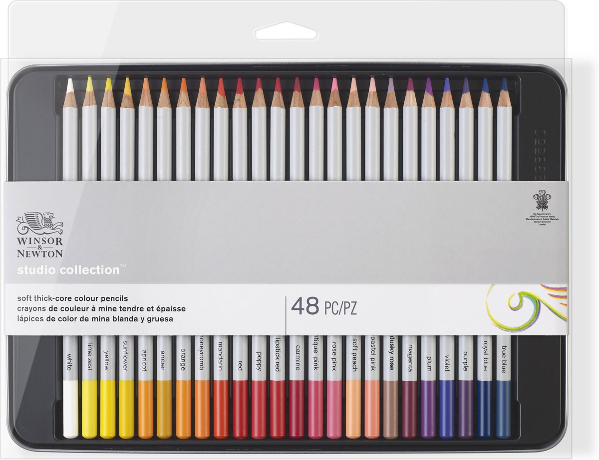 Winsor & Newton Studio Collection Soft thick-core Kleurpotloden 48 stuks