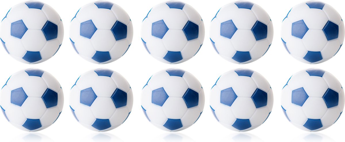 Robertson - Tafelvoetbal Ballen - 35 mm - Wit / Blauw - 10 stuks