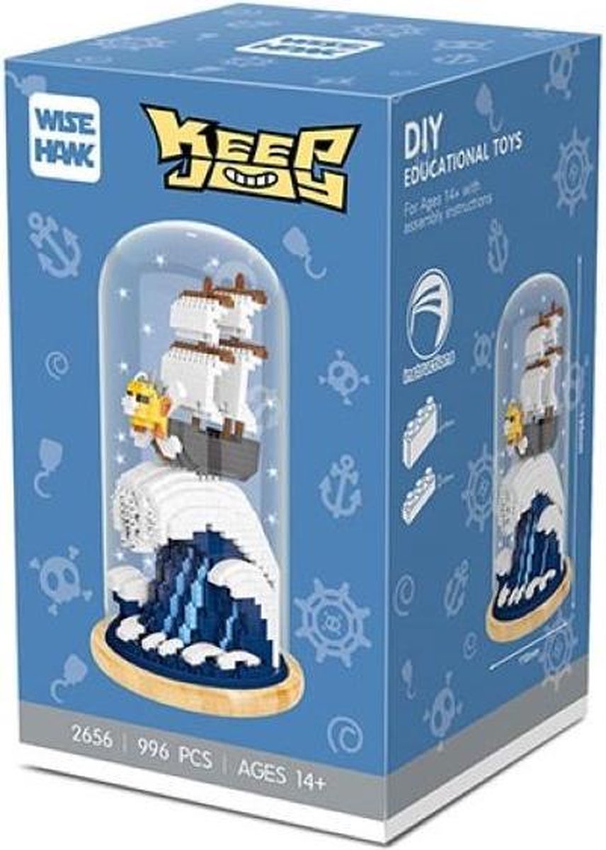 Bouwstenen - nanoblock - stolp schip op golven - Wise Hawk - 996 blokjes