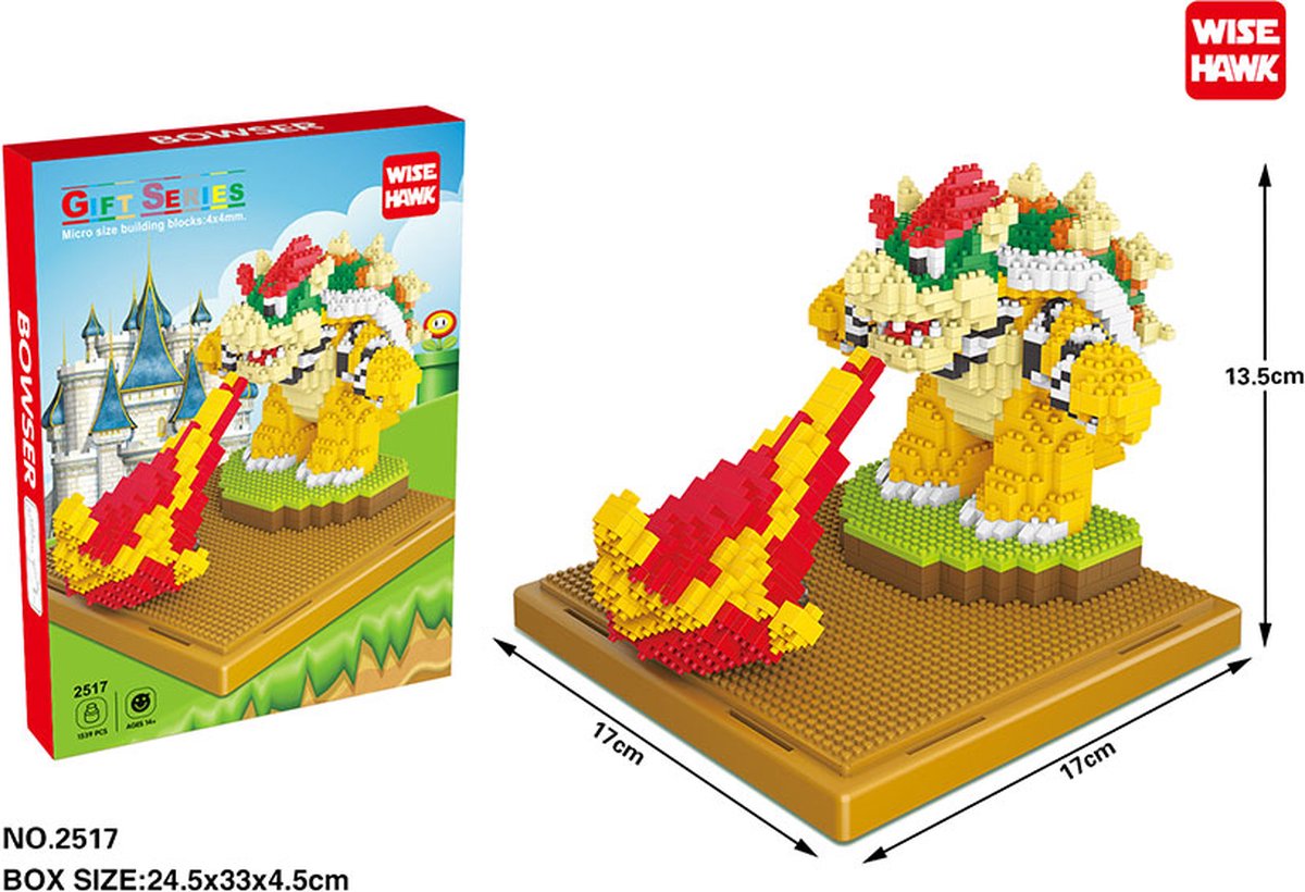 Creboblocks Bowers nanoblocks -Super Mario 1539 nanoblocks