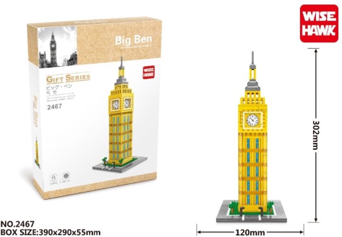 Mini Blocks - Wise Hawk - Big Ben - 909 pcs