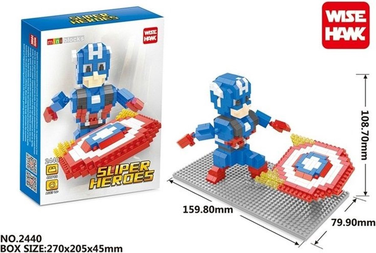 Mini Blocks - Wise Hawk - Super Heroes -  499 pcs