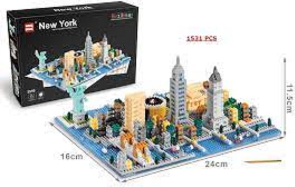 Miniblocks - bouwset / 3D puzzel - New York - micro-sized building block