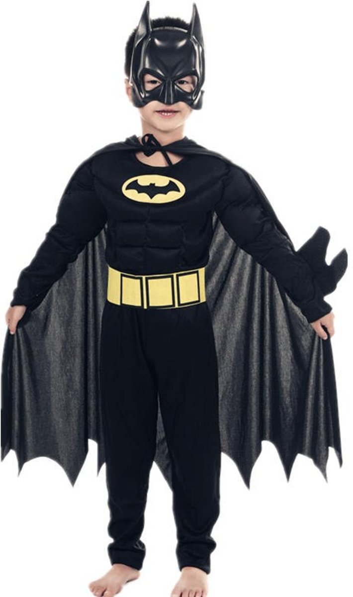 Batman Kostuum - Jongens - Stoer - Verkleedkleding - Kinderkostuum - Carnaval - 4-5 Jaar - 104-110 - Dress Up - Verkleden